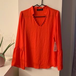 NWT Coral antique hardware long sleeve blouse